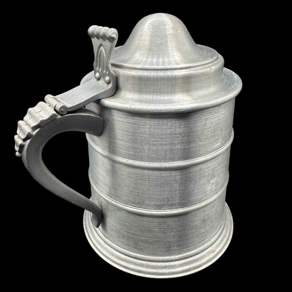 Vtg Made In Italy Metal Ice Bucket Beer Stein Plastic Liner 9.5” Mid Century 60s